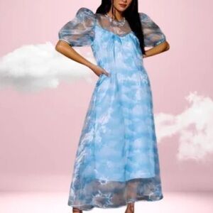 dressed in lala sky puffer dress